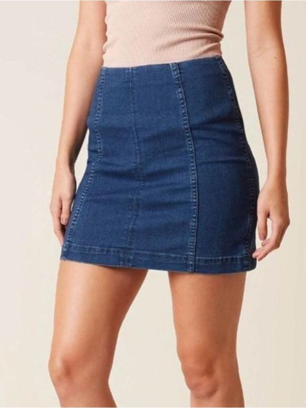 Free People Modern Femme Denim Skirt
